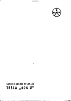 Tesla 405u - Navod k udrzbe 